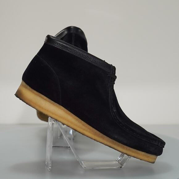 Clarks Originals Wallabee Boots Black Suede - Size 10.5 - Picture 7 of 7